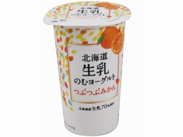 北海道乳業 北海道生乳のむヨーグルト つぶつぶみかん(国産みかん使用)